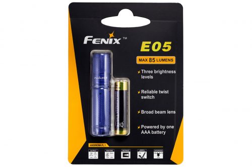 Fenix E05 2014 компактный фонарь синий