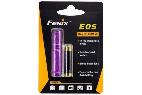 Fenix E05 2014 компактный фонарь фиолетовый