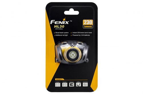 Fenix HL30 2015 230 lm черно-оранжевый налобный фонарь
