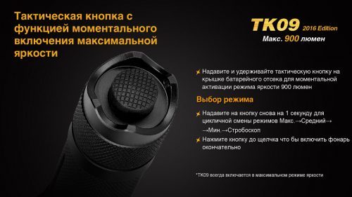 Fenix TK09 2016 тактический яркий фонарь