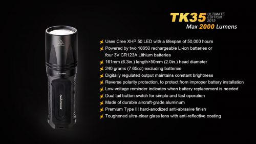 Fenix TK35UE 2015 тактический суперяркий фонарь