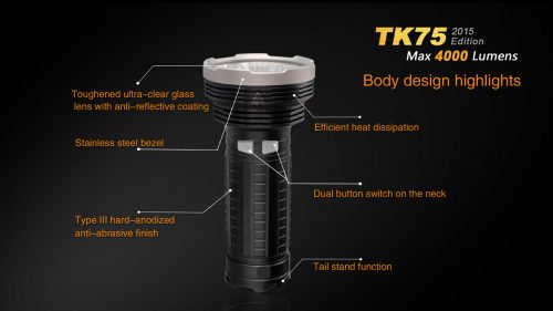 Fenix TK75 2015 яркий супермощный поисковый тактический фонарь