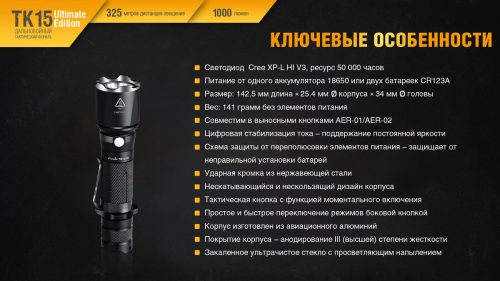 Fenix TK15UE тактический фонарь